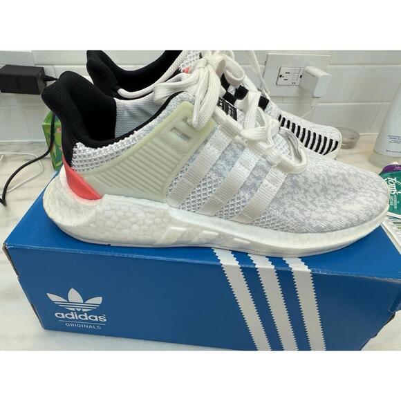 Adidas EQT Support 93/17 White Turbo Red Men\'s Size 8 BA7473 main image 4